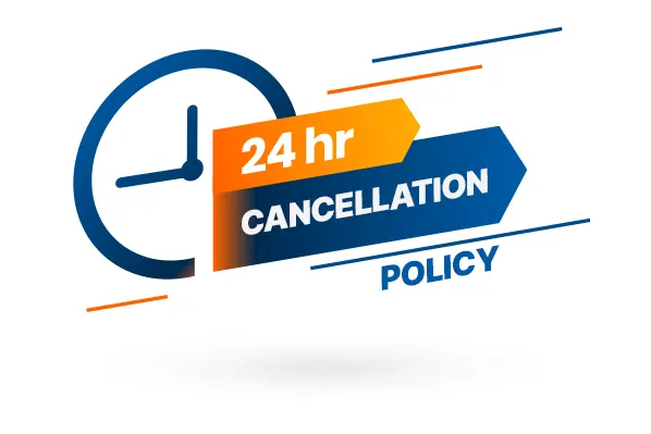 What is a 24-hour cancellation policy?